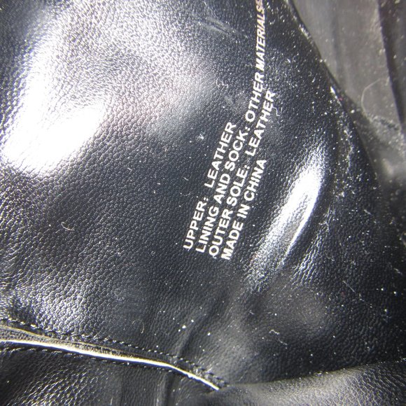 BANANA REPUBLIC Black Leather Knee Boots Sz 10, 4" Heel, Almond Toe - Picture 14 of 15